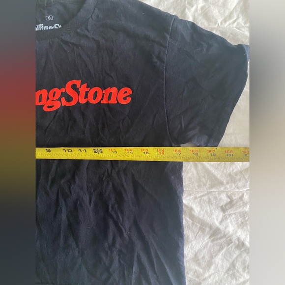 Rolling stone cropped T-shirt black and red - Picture 3 of 5